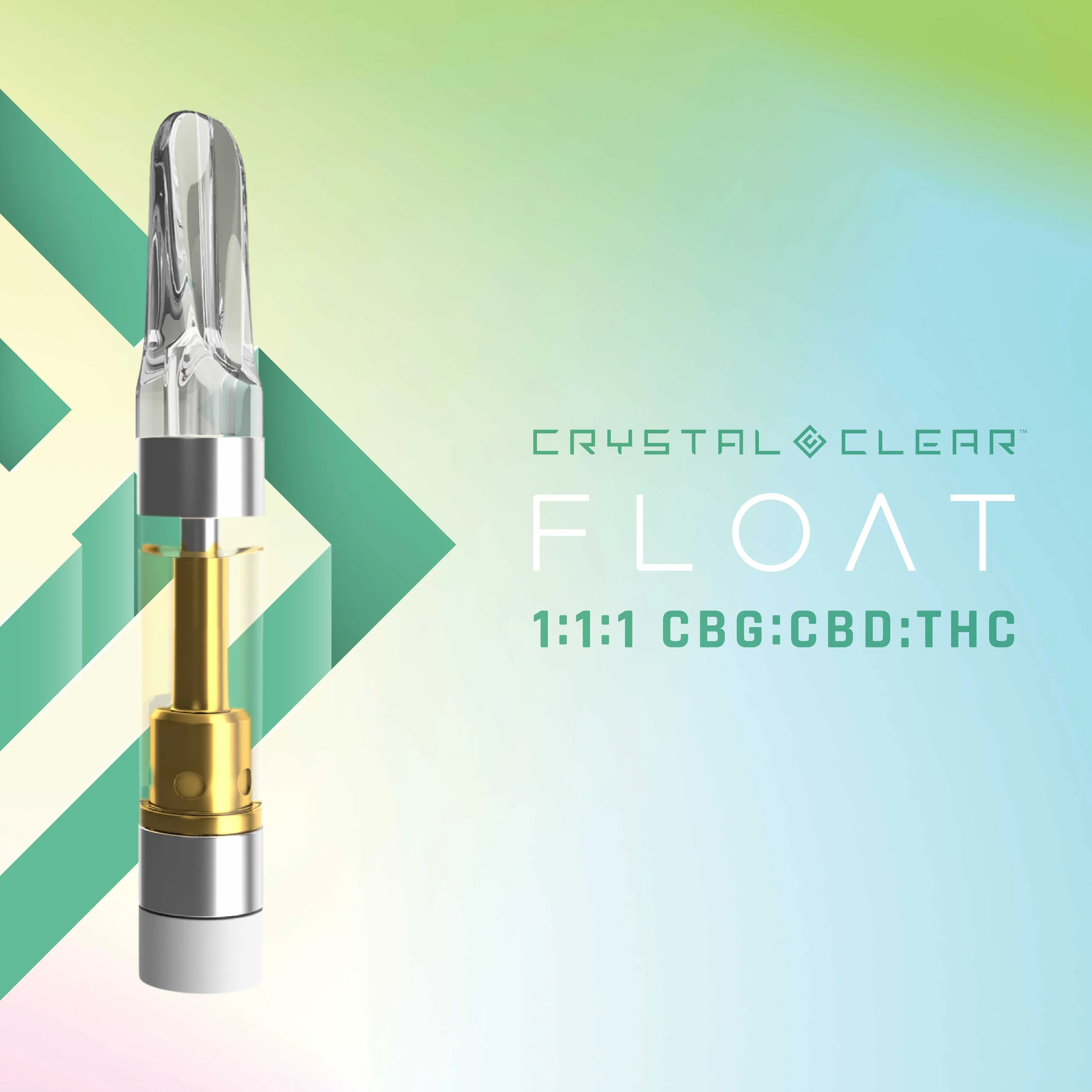 1g - 1:1:1 AC/DC *FLOAT*- Crystal Clear - DOH Cartridge - 1:1:1 - CBG:THC:CBD
