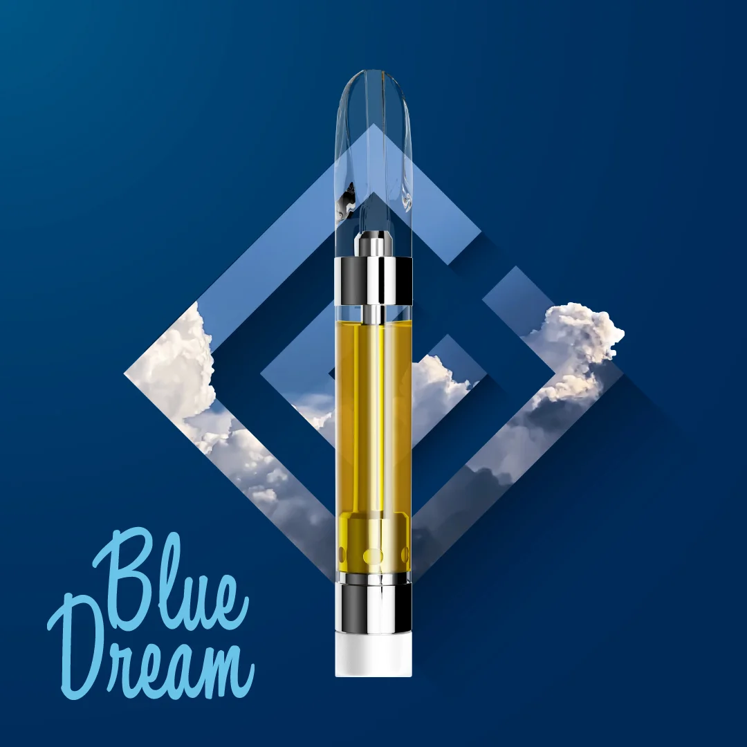 1g - Blue Dream - Crystal Clear - Live Resin - DOH Cartridge - S
