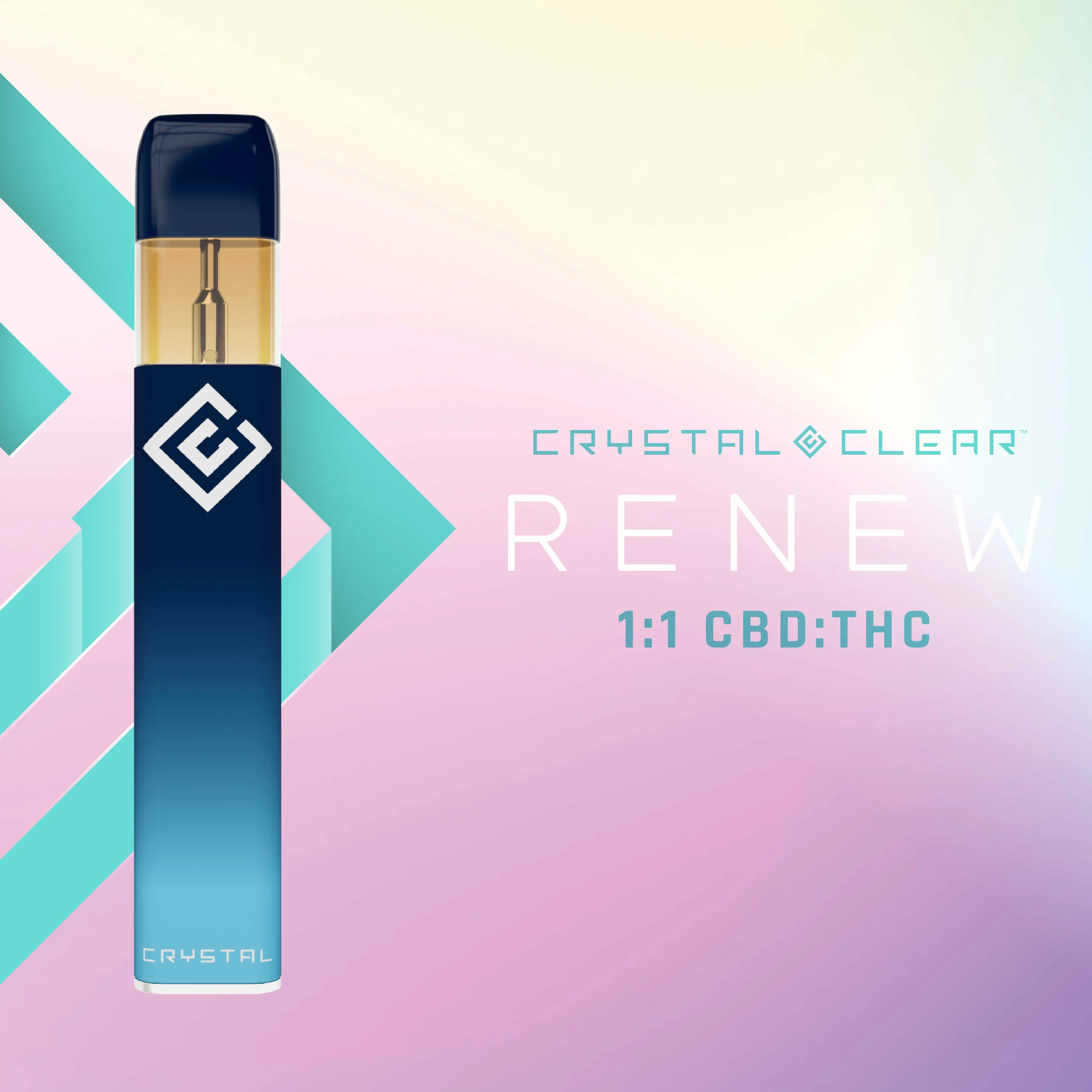 1g - 1:1 CBD:THC - Sour Tsunami - Crystal Clear - Distillate - DOH Cartridge - Disposable - CBD