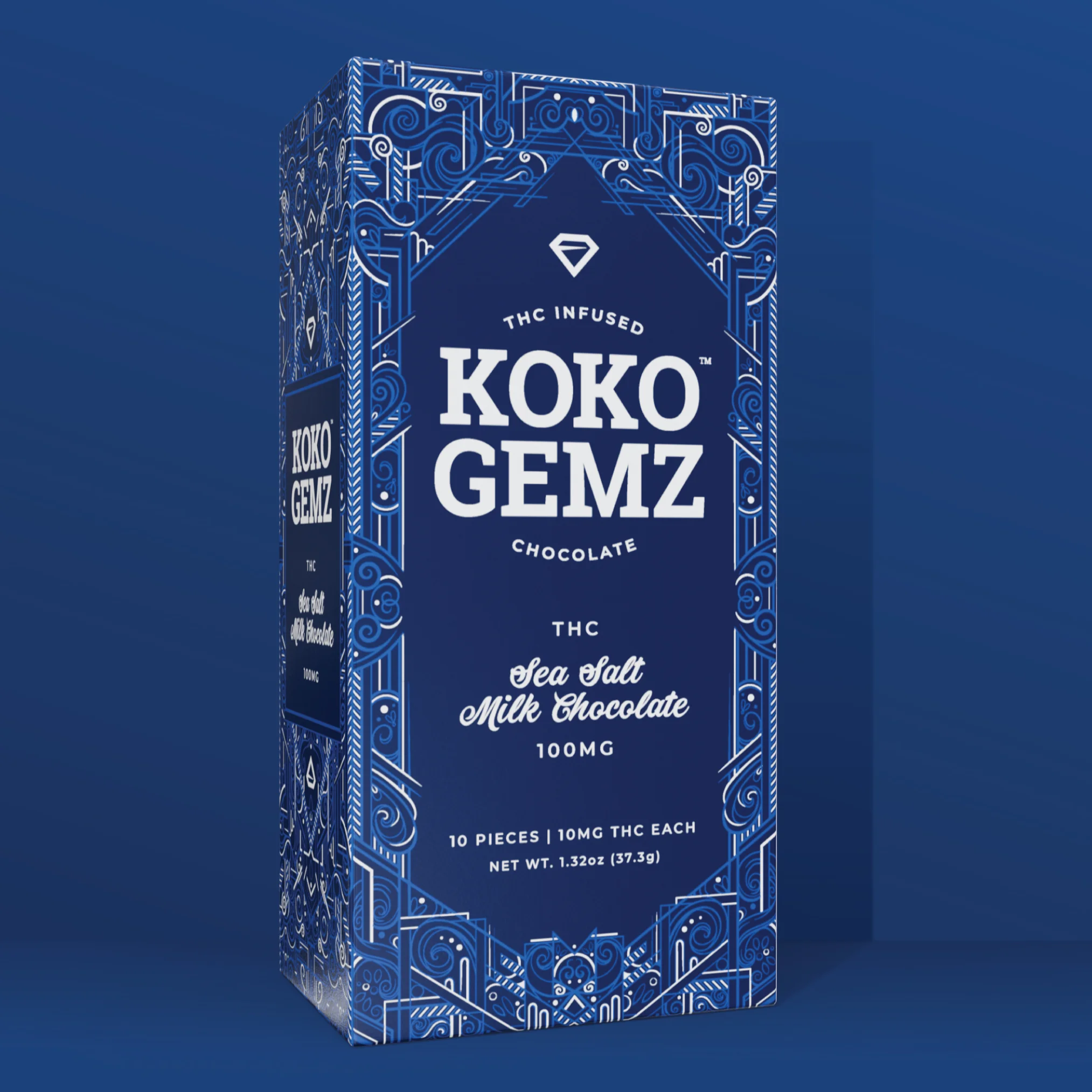 100mg - 10pk - Milk Chocolatew/Sea Salt - Koko Gemz - DOH Edible - Truffles - H