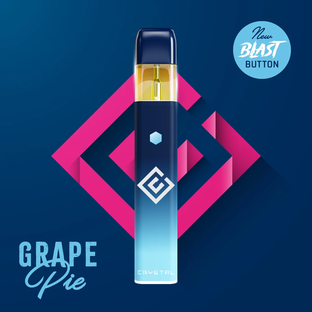 1g - Grape Pie - Crystal Clear - Live Resin - DOH Cartridge - Disposable - I