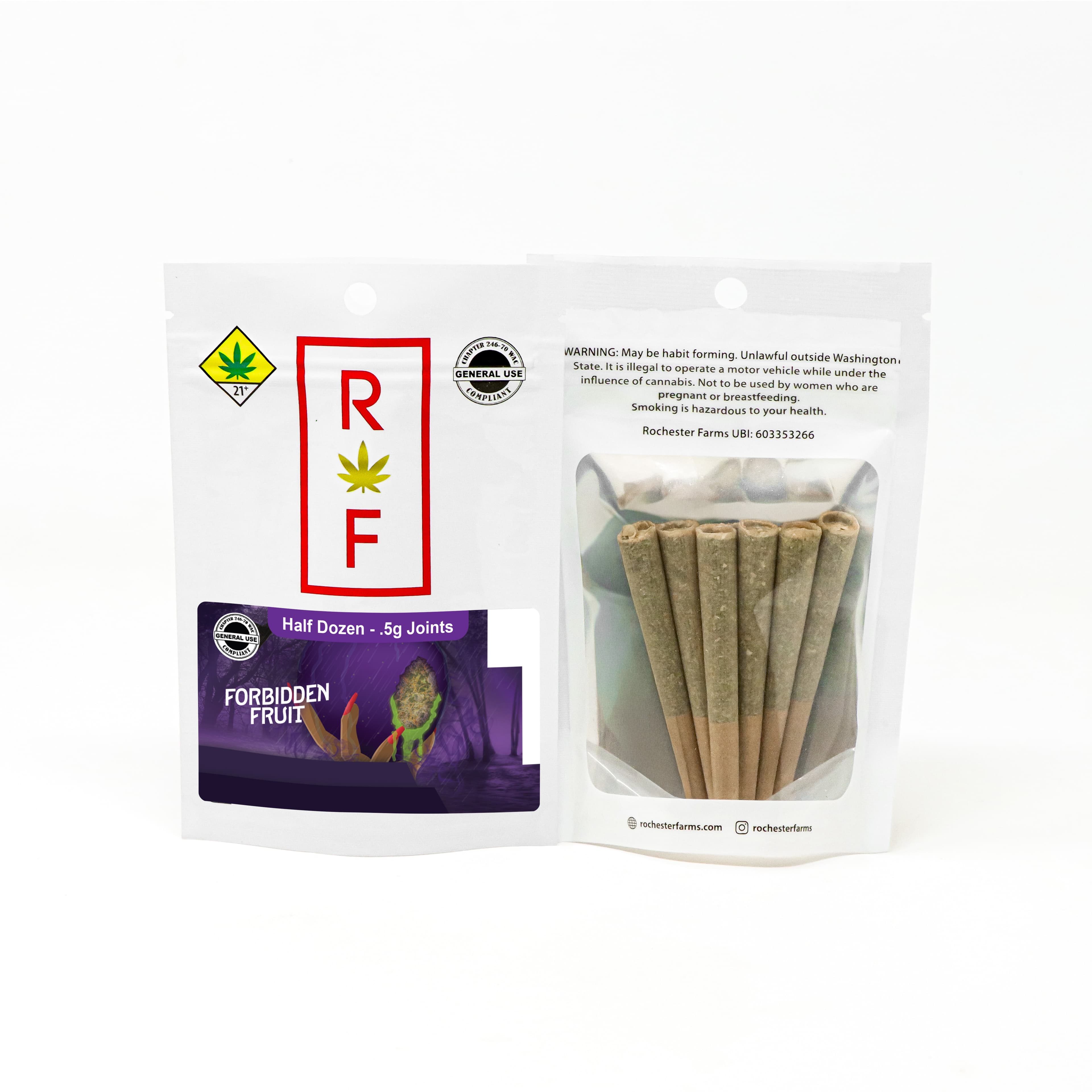 6pk - .5g - Forbidden Fruit - Rochester Farms - DOH Preroll - I