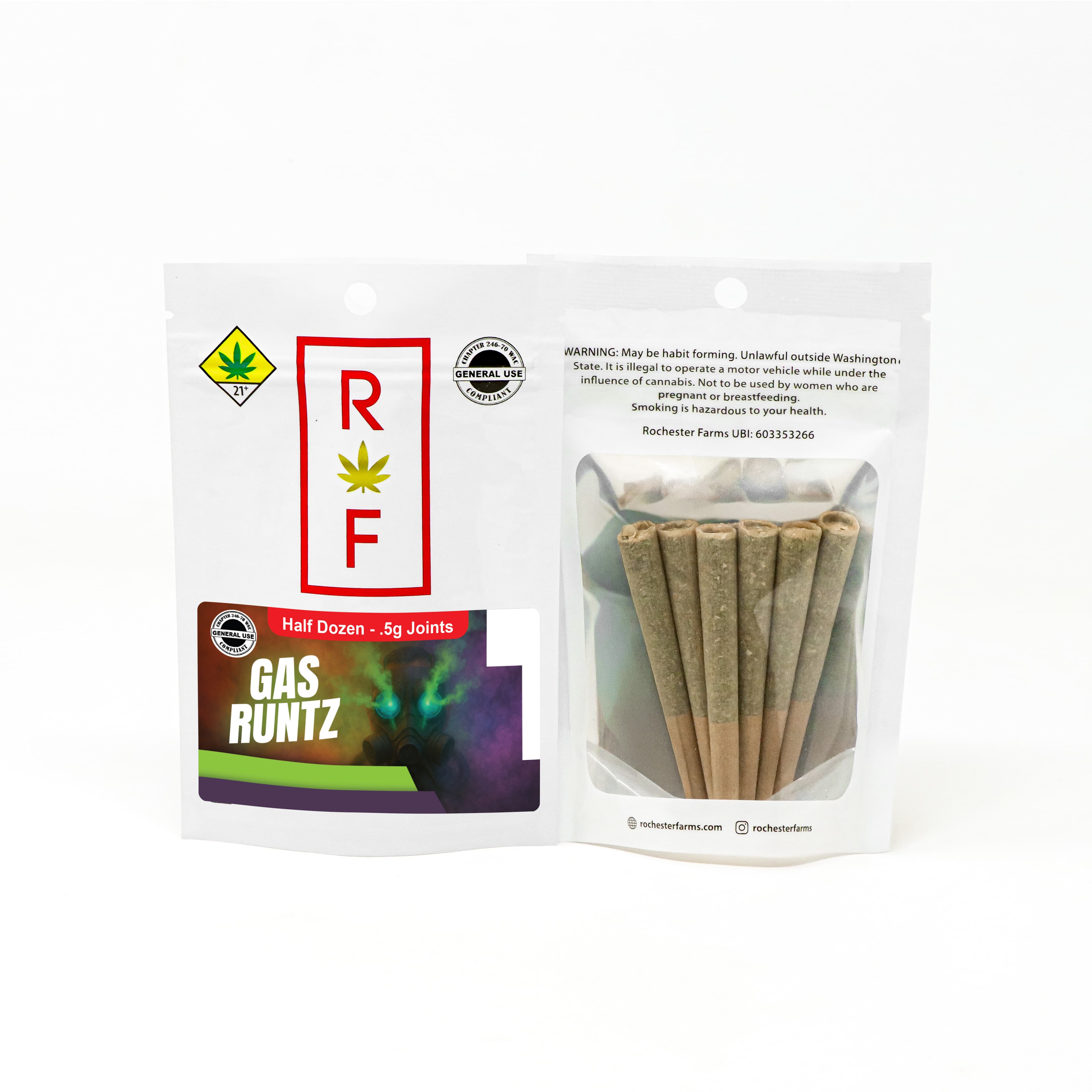 12pk - .5g - Gas Runtz - Rochester Farms - DOH Preroll - H