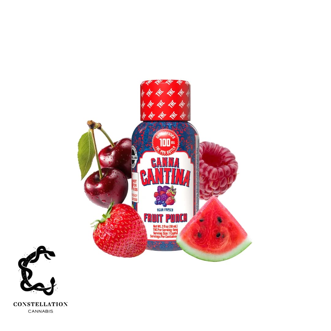 100mg - Fruit Punch - Canna Cantina- DOH Drink - H