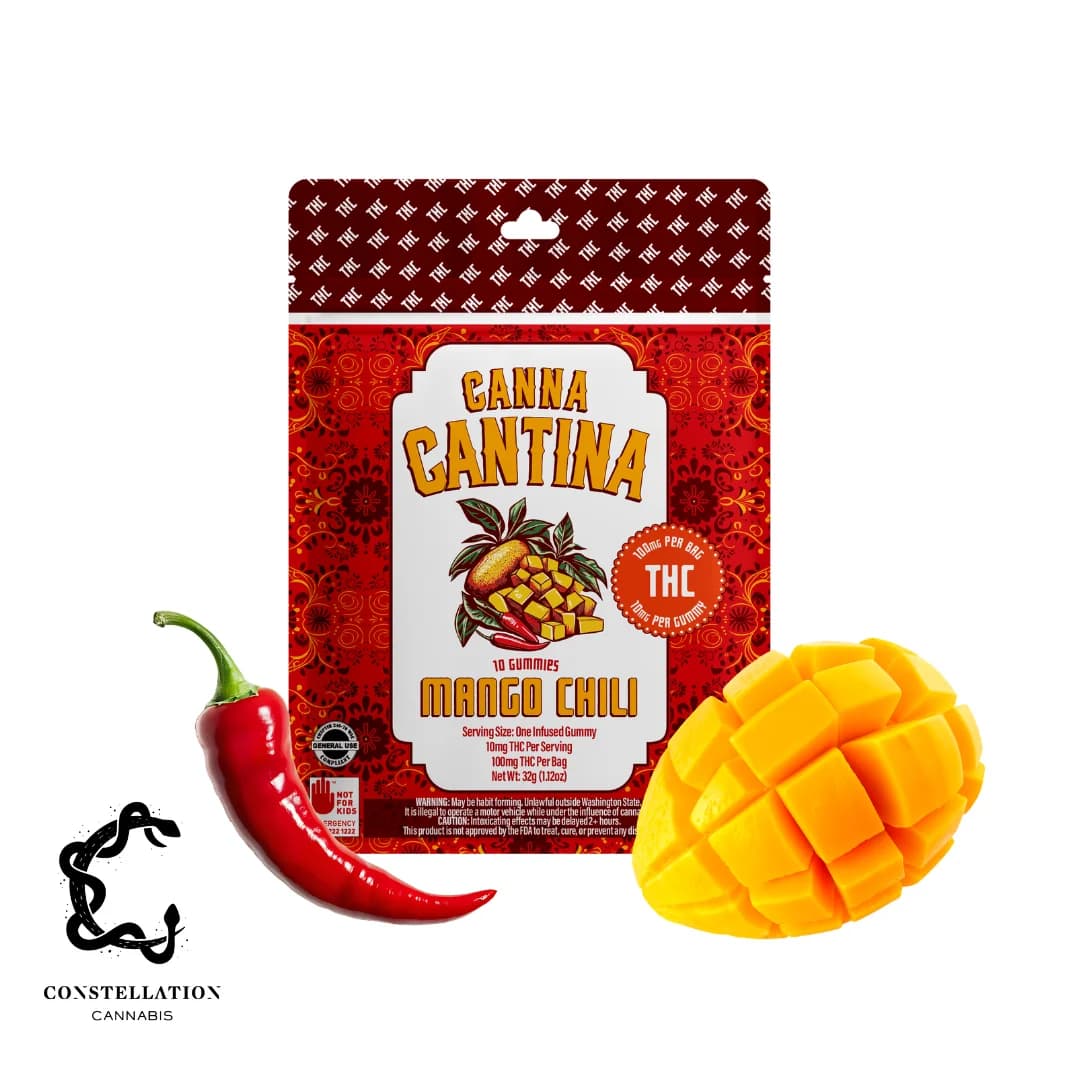 100mg - 10pk - Mango Chili - Canna Cantina - DOH Edible - H