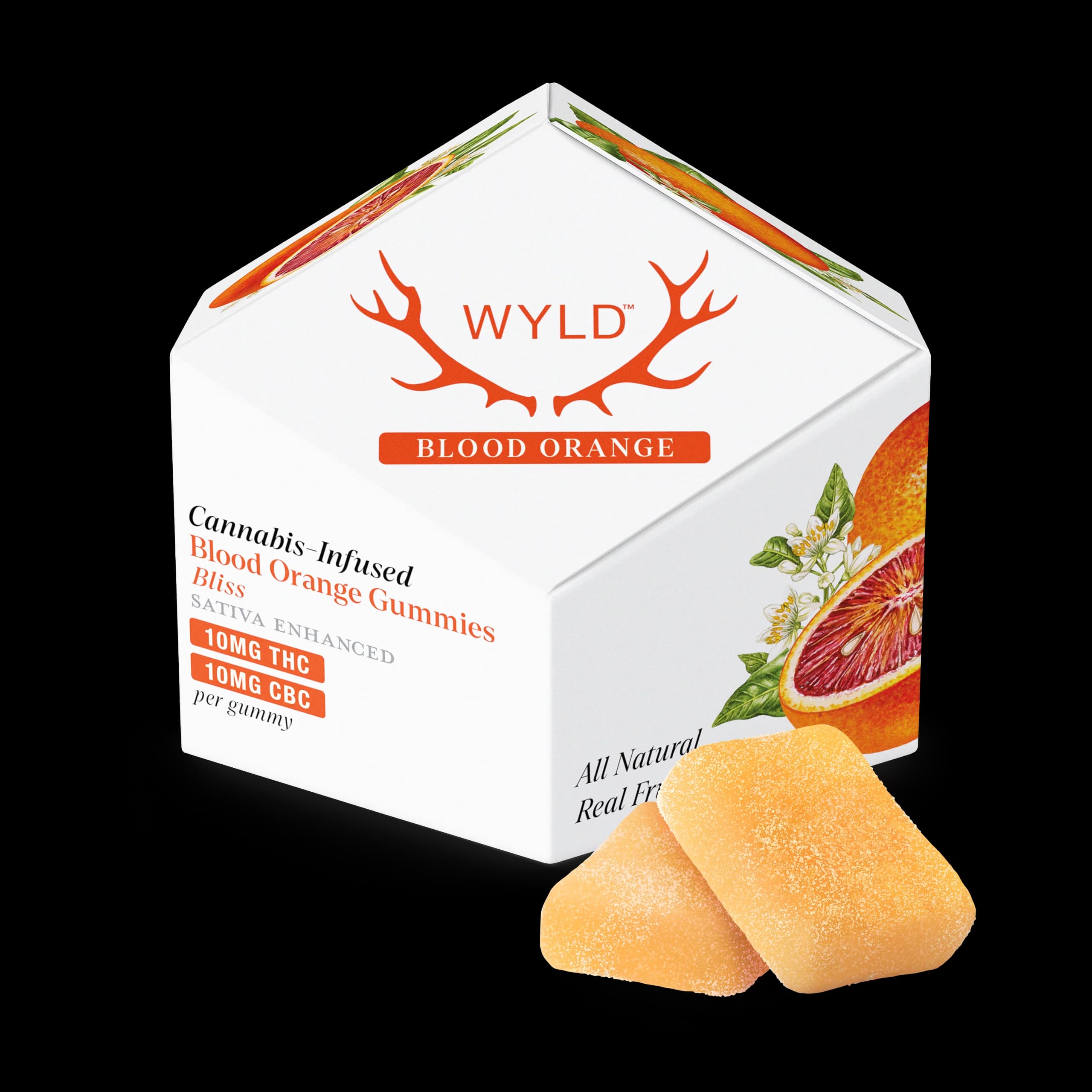 200mg - 1:1 - THC:CBC - 10pk - Blood Orange - Wyld - DOH Edibles - S