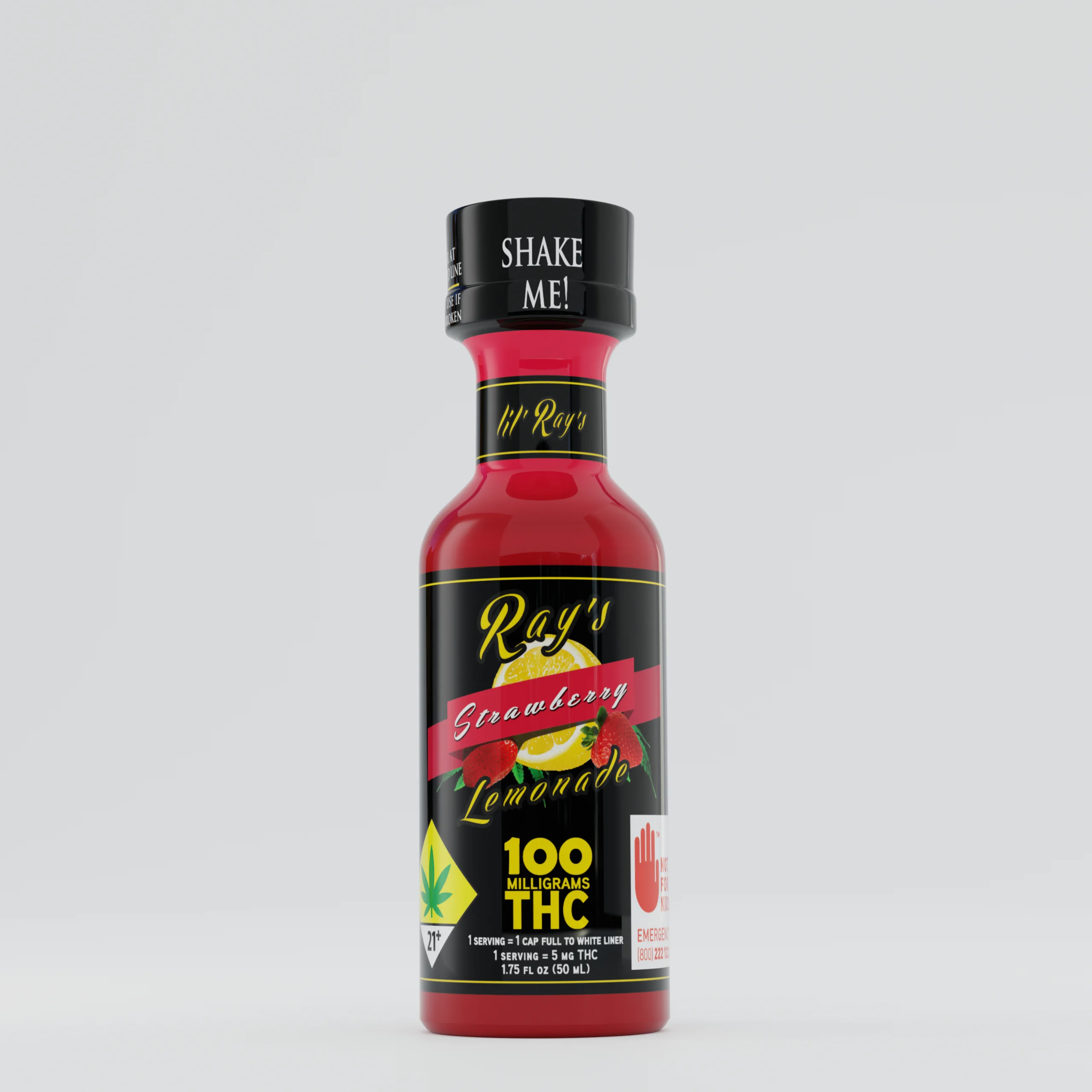 100mg - Strawberry Lemonade - Lil Ray's - DOH Drinks - Shooter - H