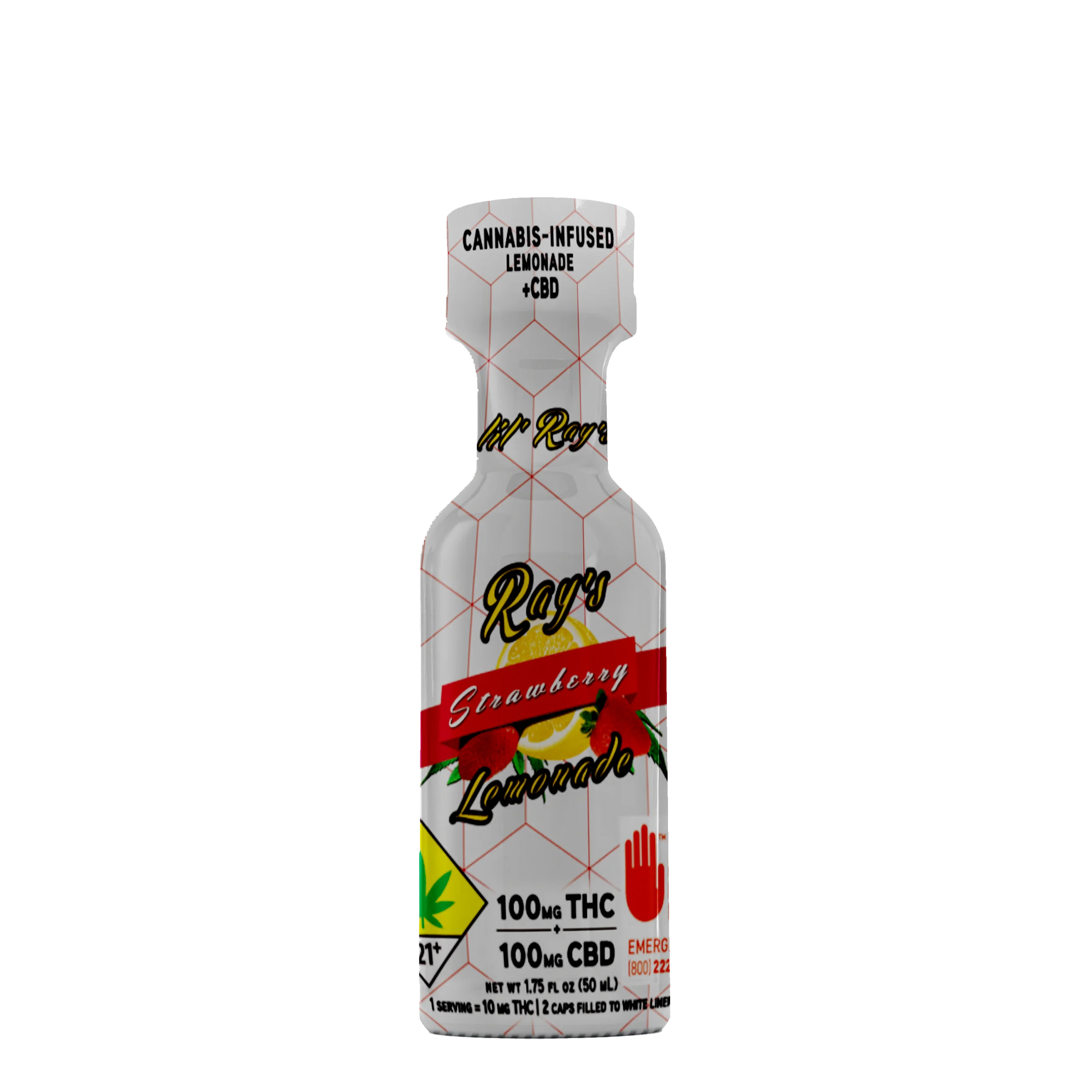 200mg - 1:1 - Strawberry Lemonade - Lil Ray's - DOH Drinks - Shooter - H