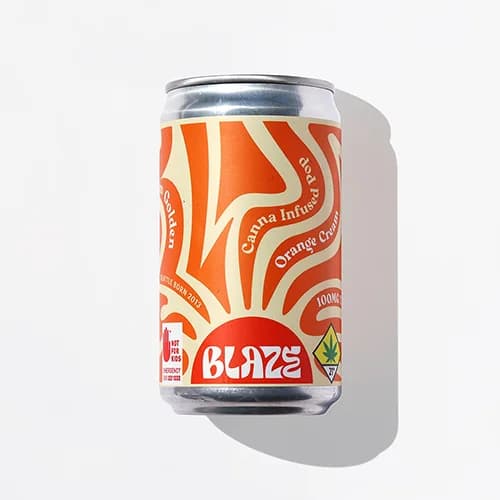 6oz - 100mg - Orange Cream *Can* - Blaze Soda - DOH Drinks - H