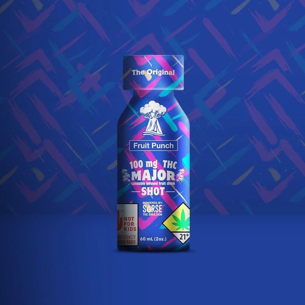 100mg - THC - Fruit Punch Shot - Major - DOH Edible - Infused Drink - DOH Compliant - H