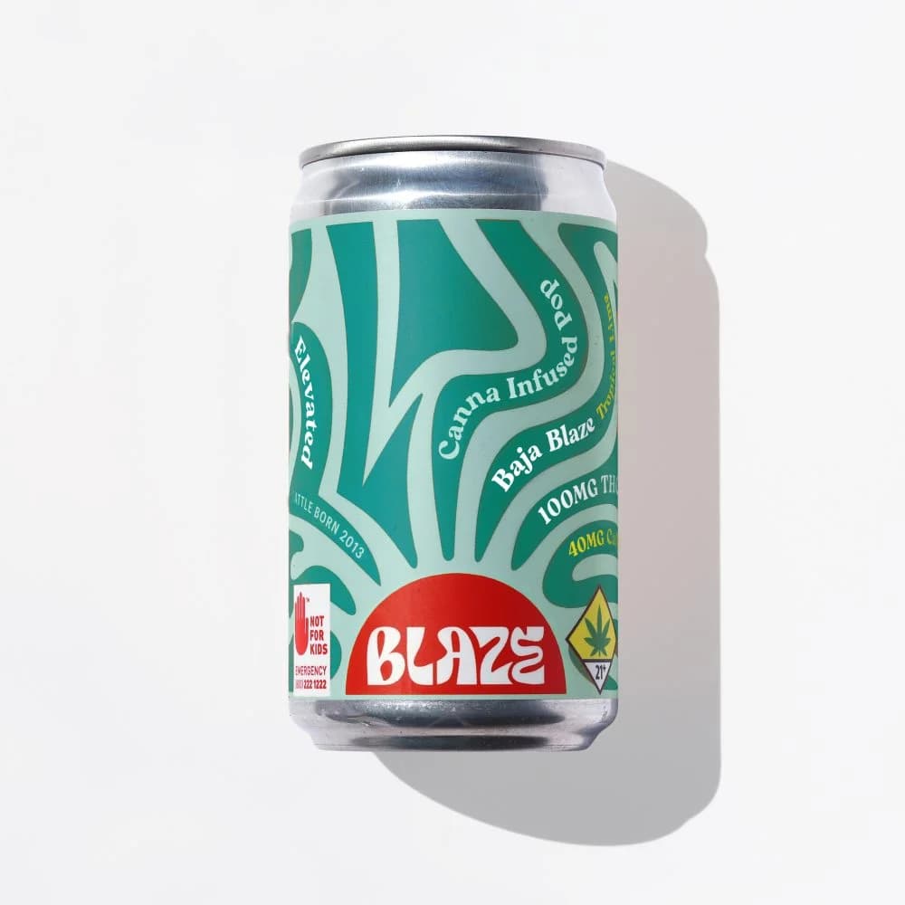 6oz - 100mg - Baja Blaze - Blaze Soda - DOH Drink - H
