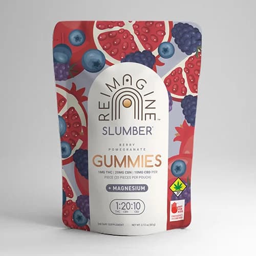 20pk - 1:20:10 Slumber + Magnesium - Reimagine - DOH Edibles - THC:CBN:CBD