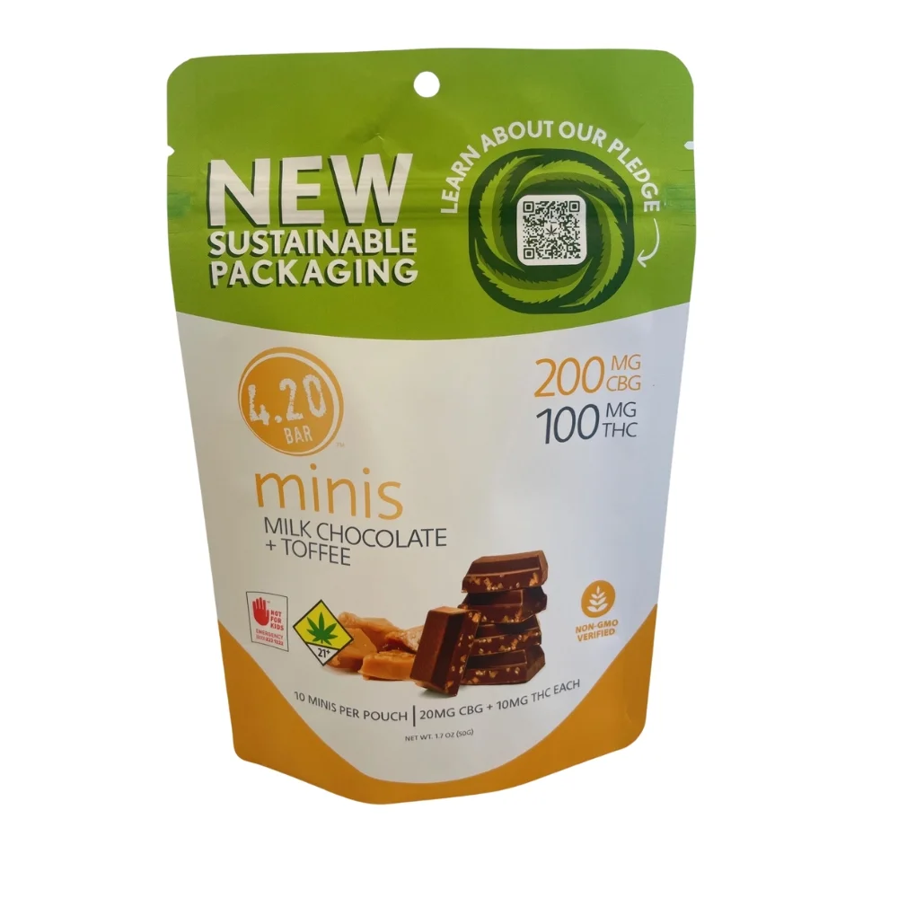 300mg - 2:1 - Milk Chocolate + Toffee - 4.20 Bar - DOH Edible - Sweets - CBG:THC