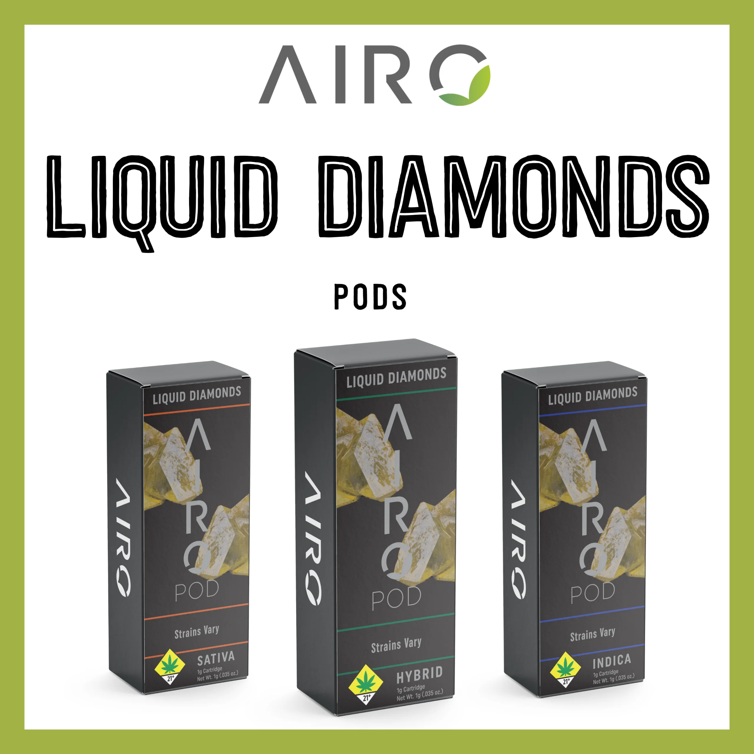 1g - Bolo Runtz - AIRO - DOH Cartridge - Liquid Diamonds Series - AIRO Pod - H
