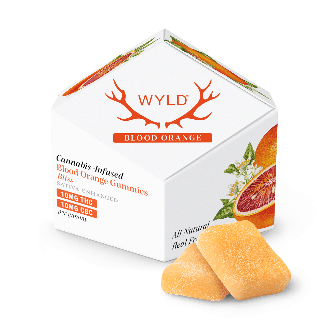 300mg - 1:1:1 - THC:CBC:CBG - 10pk - Grapefruit - Wyld - Gummies - S - DOH Compliant