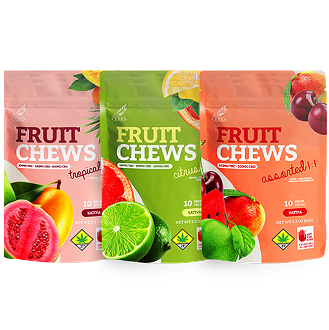 100mg - 10pk - THC:CBD - Mixed Berry  5:1 - Ceres - Chews - CBD