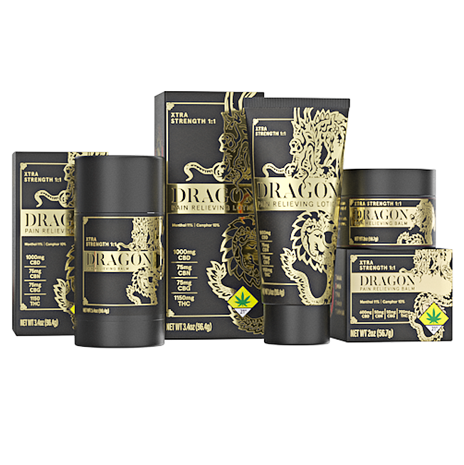 1150mg - 1:1 - Xtra Strength Dragon Balm - Ceres - Topical - Lotion - Squeeze - THC:CBD:CBN:CBG